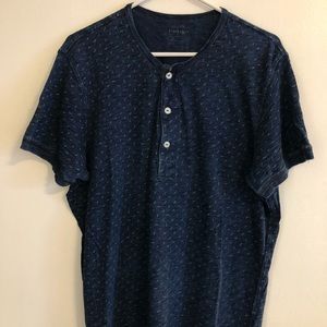 JCREW Henley Navy T-shirt Large